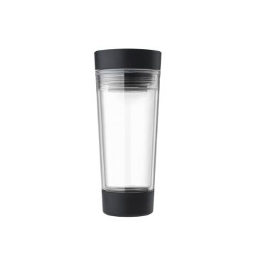 Cana termos pentru ceai, Brabantia, Make&Take, 8.4x20.1 cm, 360 ml, plastic, gri inchis