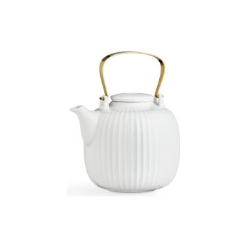 Ceainic din porțelan Kähler Design Hammershoi, 1,2 l, alb