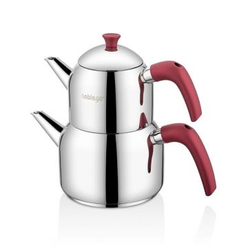 Ceainic, Hermia, 721NBL3129, Dishwasher - safe / Microwave - not safe / BPA Free, Oțel / Roșu Ceainic, Hermia, 721NBL3129, Dishwasher - safe / Microwave - not safe / BPA Free, Oțel / Roșu