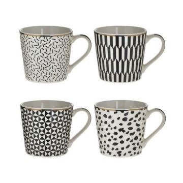 Set 4 cani, Portelan, Multicolor, Empire